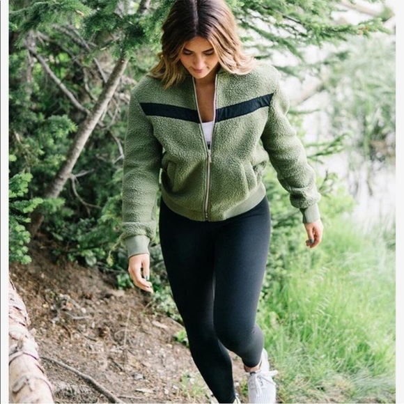 Zyia Active Flying V Sherpa Bomber Jacket - Picture 2 of 12